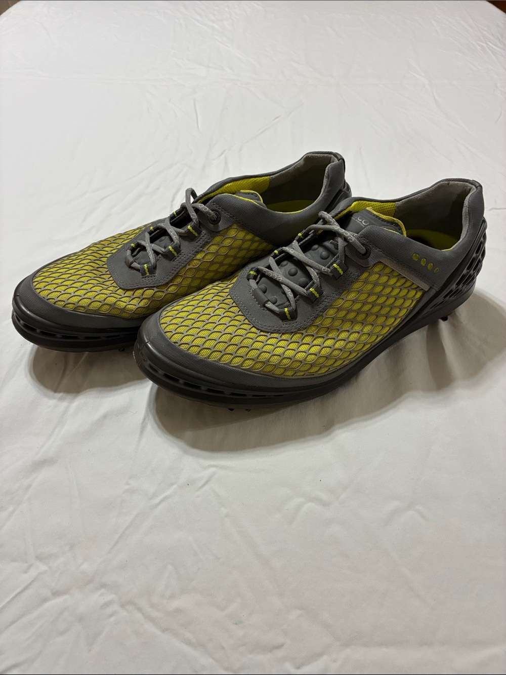 Men’s Ecco Cage Hydromax Evo Golf Sneaker Shoes (Lime/Grey)